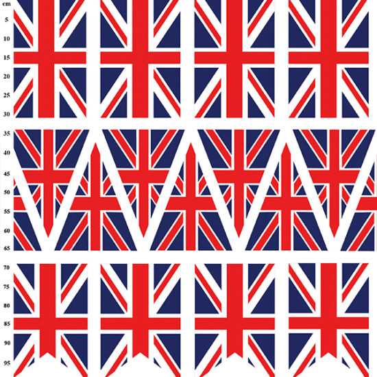 Union Jack Flag Fabric Remnant House Fabric