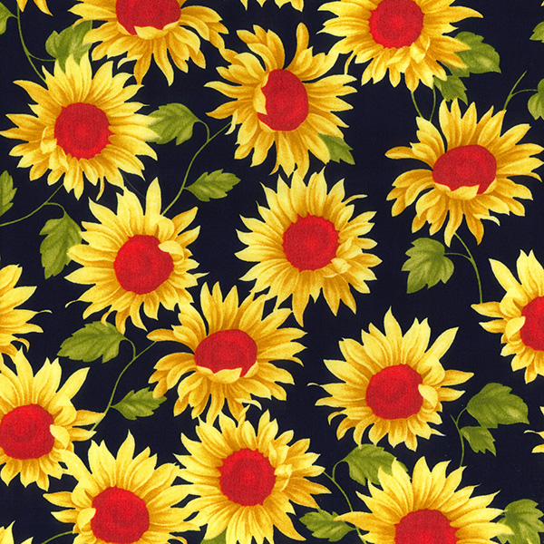 Sunflowers Rose and Hubble Cotton Fabric | Remnant House Fabric