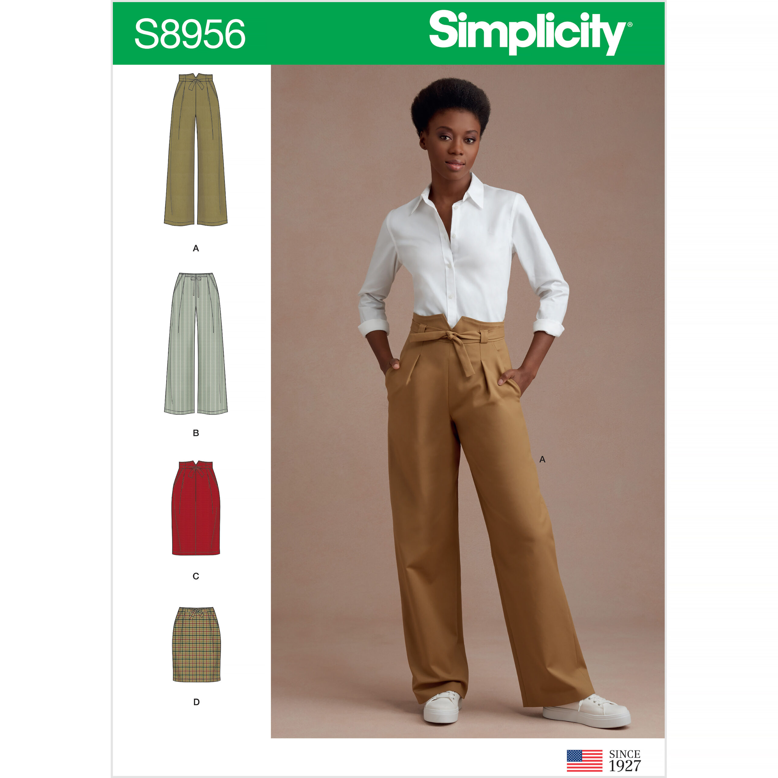 S8841  Simplicity Sewing Pattern Misses Wide or SlimLeg PullOn Pants   Simplicity