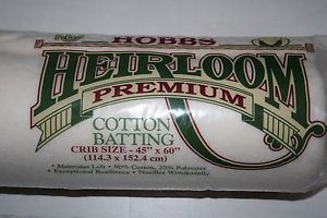 Hobbs 45 x 60-Inch Crib Heirloom Premium Cotton Batting, White
