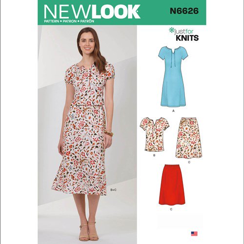 New Look 6626 Womens Pull on Dress Sewing Pattern | Remnant House Fabric