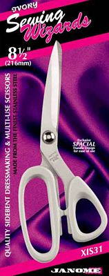 8 1/2 Janome Ivory Dressmakers Scissors