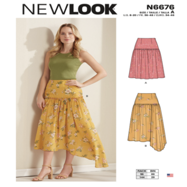 N6676 New Look Misses Skirts Sewing Pattern