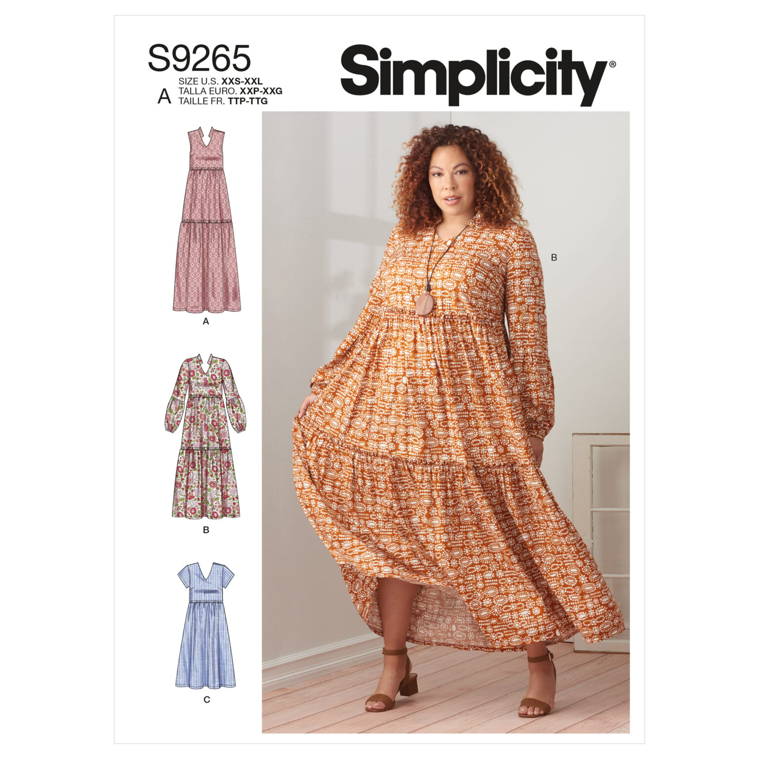 Simplicity 9265 Sewing Pattern Remnant House Fabric