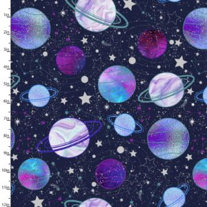 Starlight Planets 3 Wishes Cotton Fabric | Remnant House Fabric