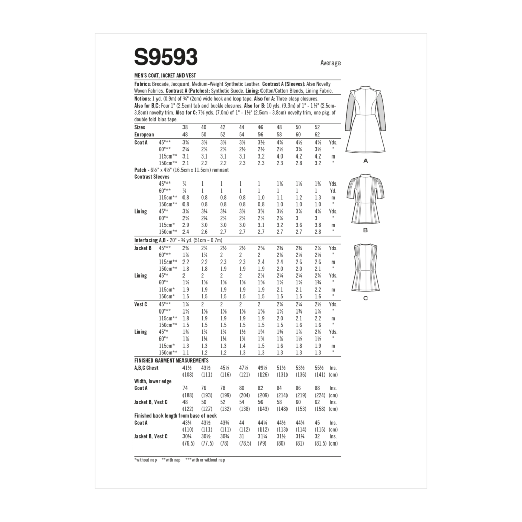 Simplicity 9593 Sewing Pattern | Remnant House Fabric