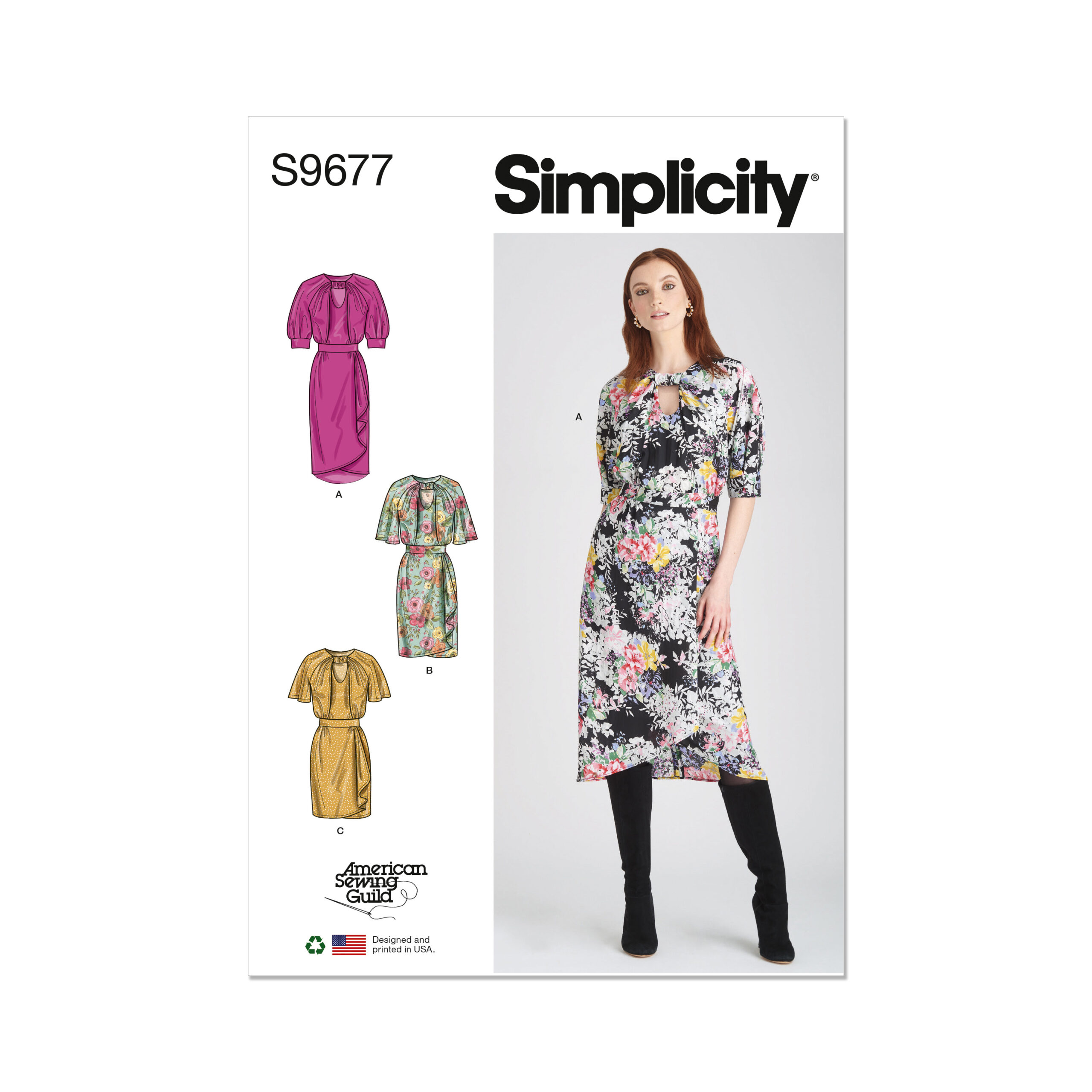 Simplicity Sewing Pattern S9677 Misses' Dresses with Sleeve and Length  Variations - Designed for American Sewing Guild