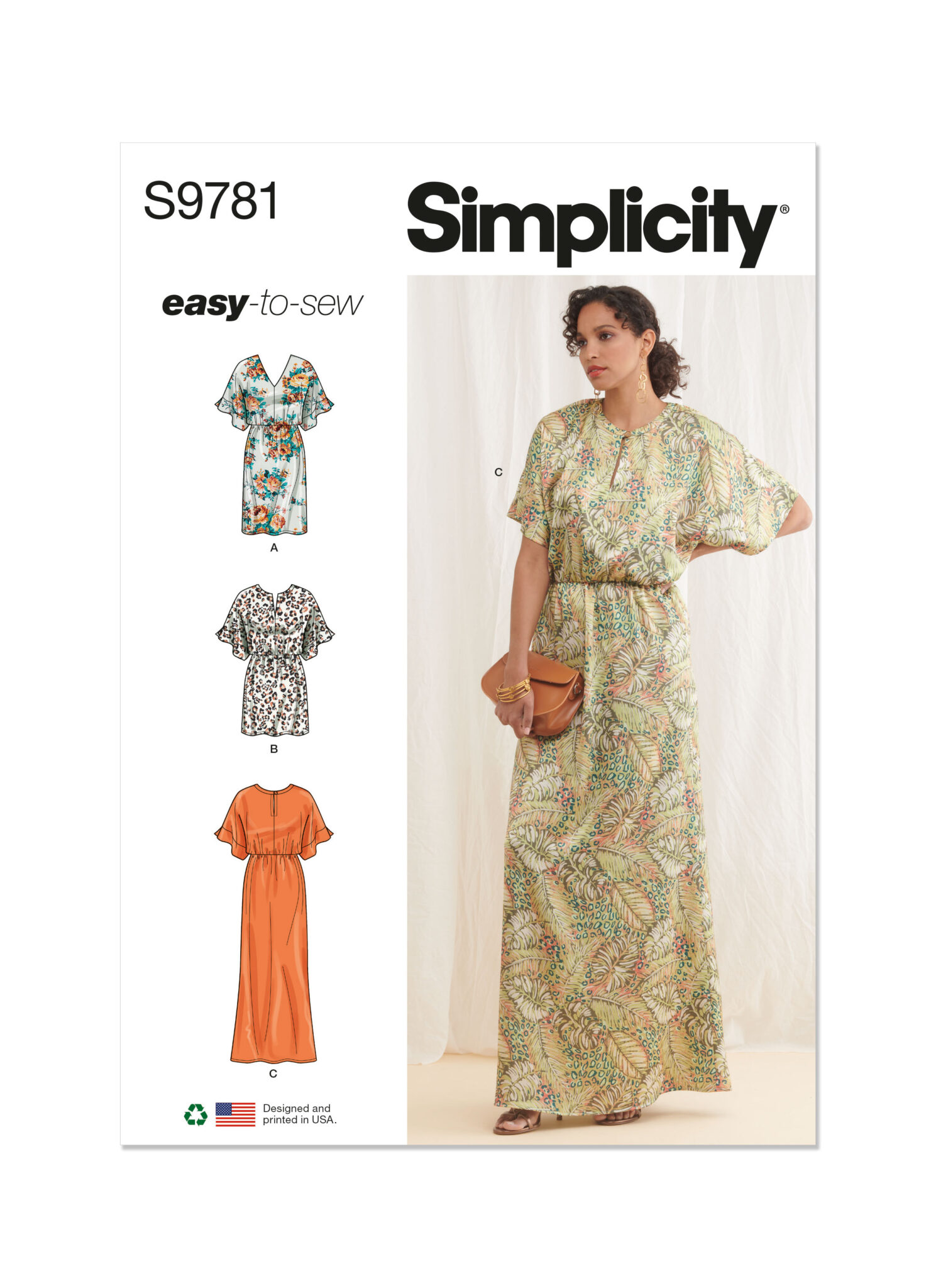 Simplicity 9781 Sewing Pattern Remnant House Fabric 