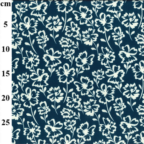 Soft Sweatshirt Outline Flowers John Louden Fabric | Remnant House Fabric